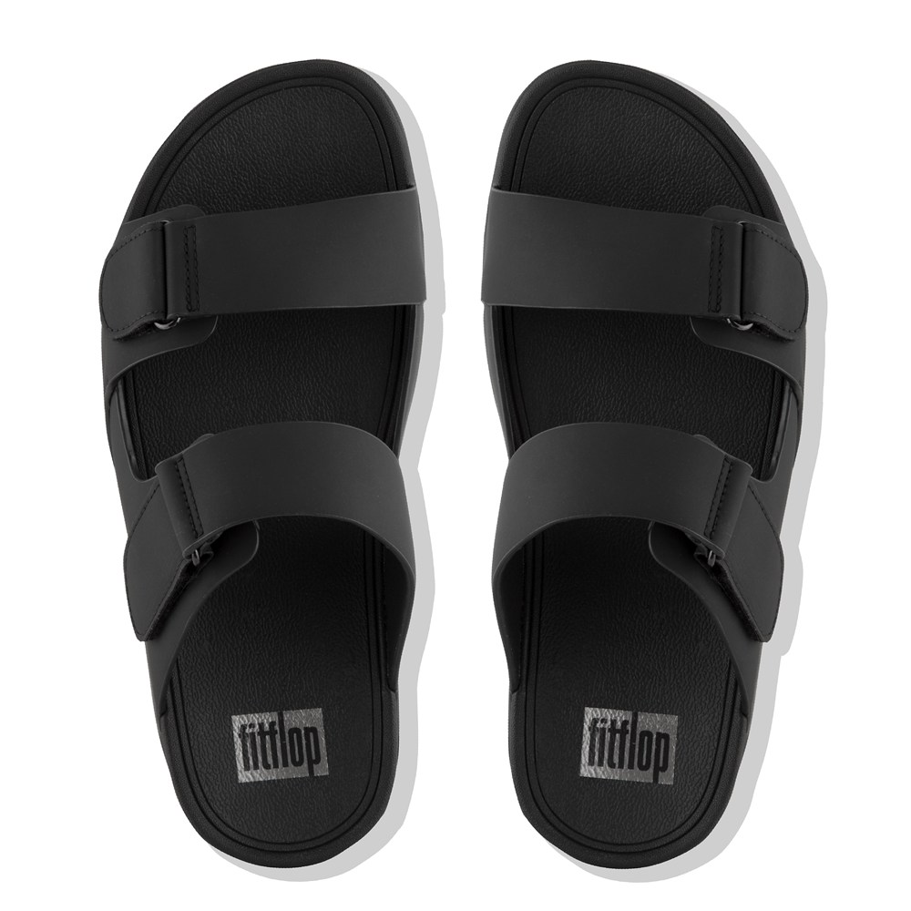 Fitflop Mens Slides Black - Gogh Neoprene Adjustable - 93EOBAFTH